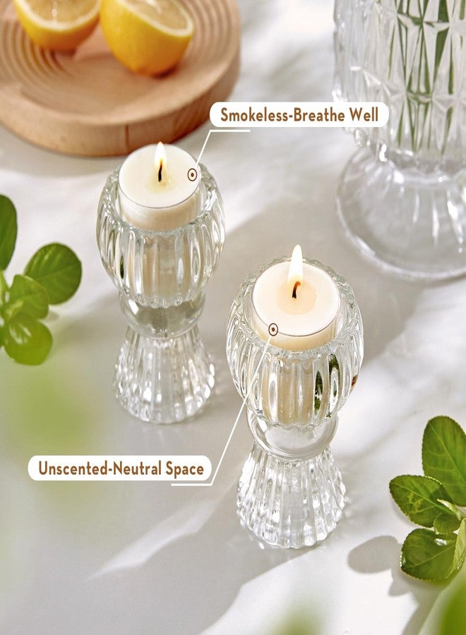 Hypmis Unscented Soy Tea Lights Candles 50 Pack Bulk, 4 Hours Long Burning White Tea Lights,Non-Paraffin, Smokeless, Mini Tealight Votive Candles for Wedding, Table Centerpiece, Christmas Lights - Image 5